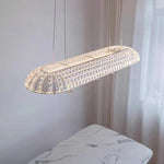 suspension lumineuse moderne cristal facettes papillons argentés interrupteur tactile 80cm diamètre