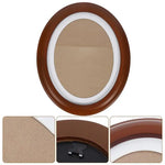 Cadre photo ovale bois moderne noir beige blanc plaque protection