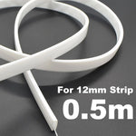 tube flexible protection ruban led blanc translucide moderne 12mm(ws2812) sans motif surface lisse