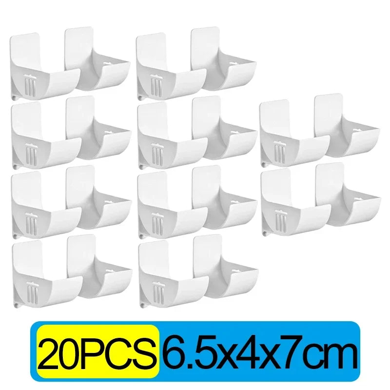 support mural sacs poubelle blanc adhésif double face facile multiple utilisations plastique moderne pratique