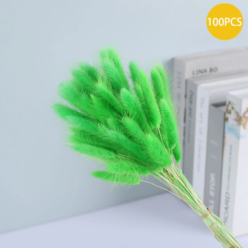 décoration maison bouquets plumes séchées naturelles bleu vert rose orange