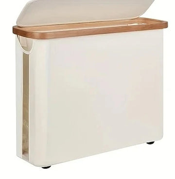 panier rangement tissu blanc gris noir couvercle velcro pieds antiderapants multifonctionnel moderne pratique