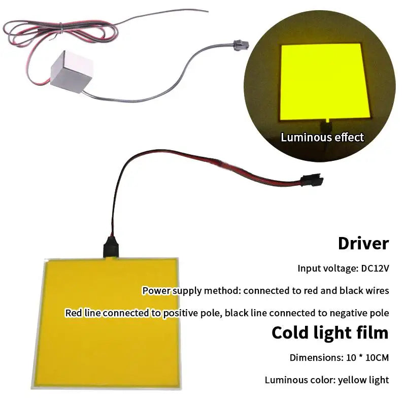 panneau led bleu vert jaune rose rouge adhésif moderne câbles connecteurs flexible opacité mat