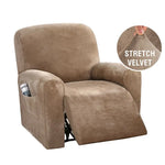 housses fauteuil velours stretch antidérapantes poche élastiques moderne gris bleu marine Bordeaux
