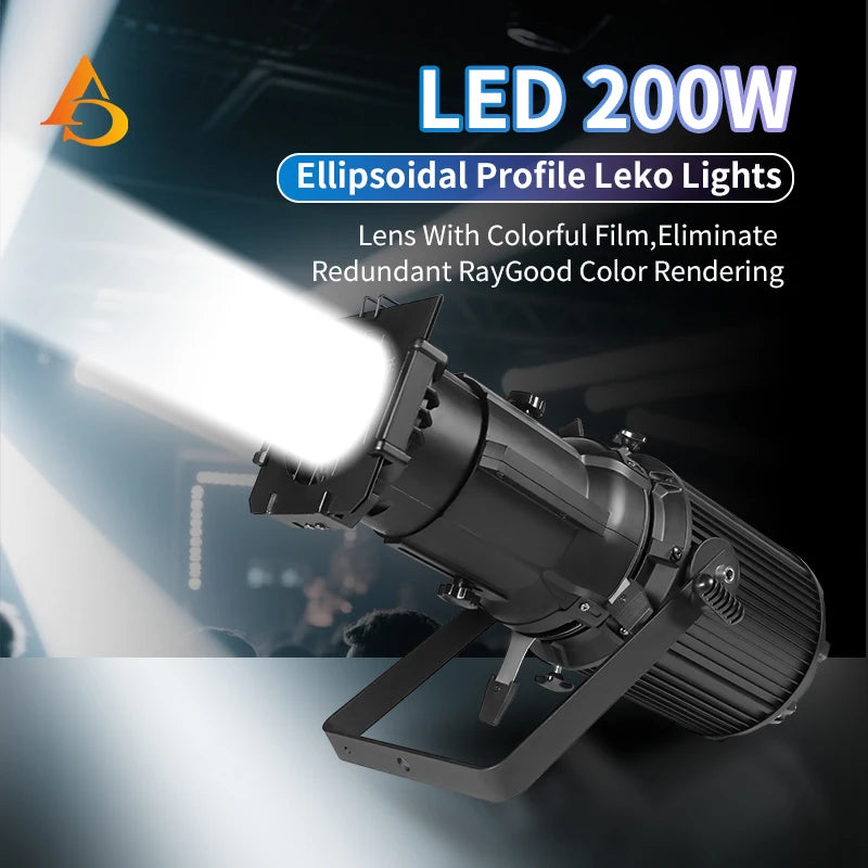 projecteur led 200w noir moderne dmx spot scène dj certification fccRGBO