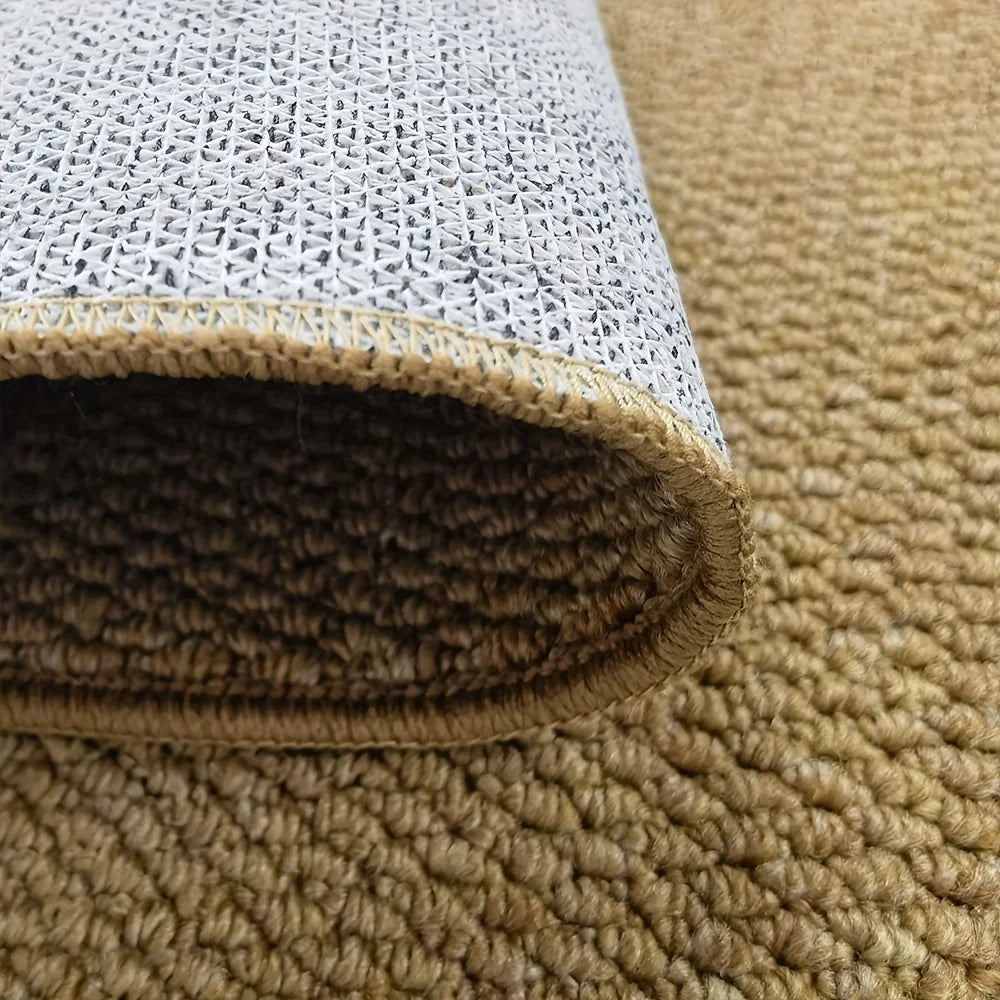 tapis résistant taches absorbant moderne beige gris 80x120cm entrée salon chambre decoration adhésif