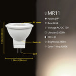 projecteur led mr11 gu4 12v 3w blanc moderne 3000k 4000k 6000k