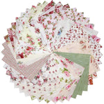 tissu imprimé patchwork 42 pièces fleurs vintage rose vert beige