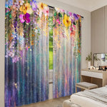 rideau floral multicolore opacité 100% polyester moderne 29x65in 41x90in 51x82in