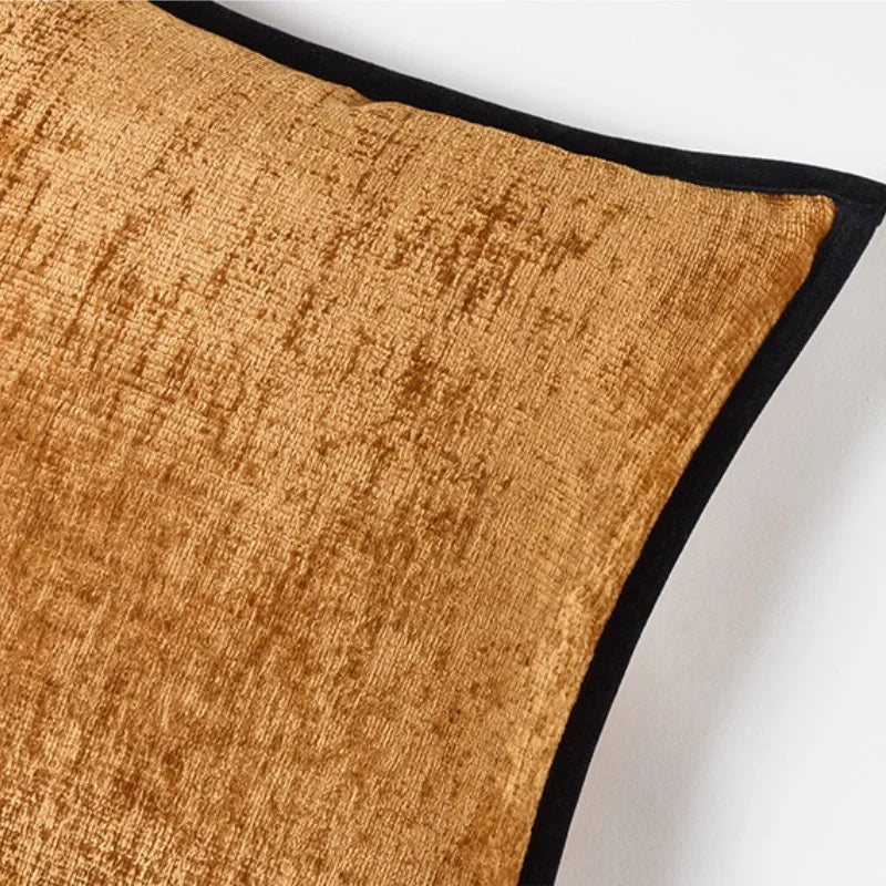 housse coussin polyester carré moderne bleu marine marron beige clair rouge contemporain