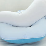 coussin soutien bleu clair anti décubitus coton polyester confortable ergonomique adhésif uni doux