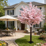 arbre artificiel fleurs rose moderne décoration extérieure baby shower papier rouge cheval