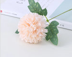 Bouquet artificiel fleurs pompon orange bleu blanc jaune intérieur décoration moderne salon chambre