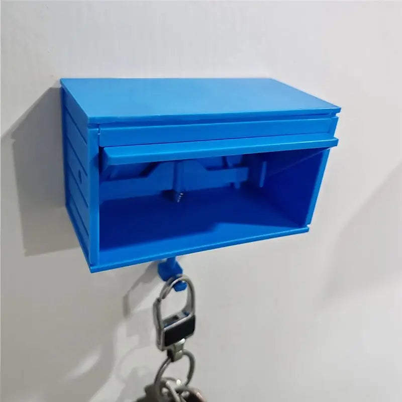 organisateur clés boîte rangement murale bleue moderne vis poignée pvc