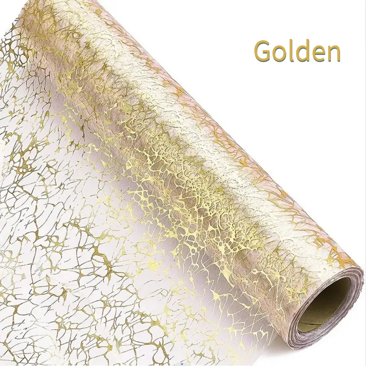 nappe decorative rose dore elegante semi transparente motif marbre festif