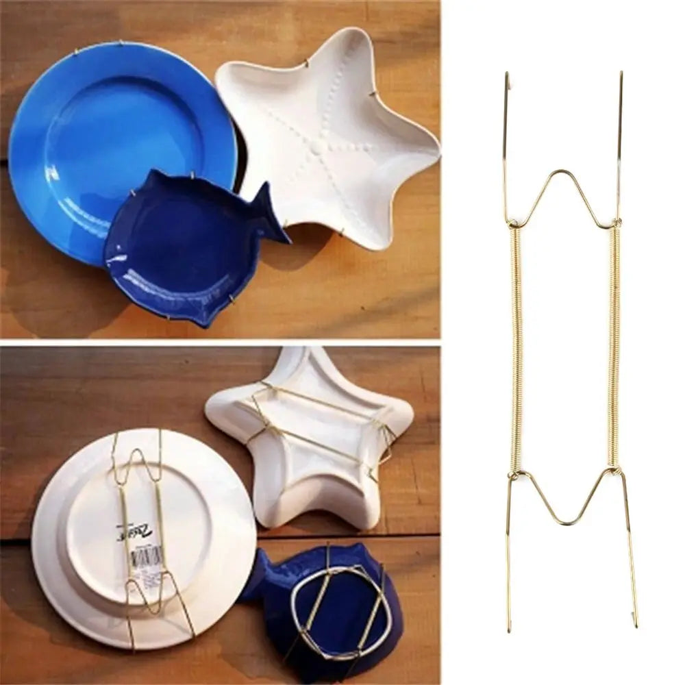 cadres photo or métal brillant modernes supports assiettes décoration murale invisible 10 12 14