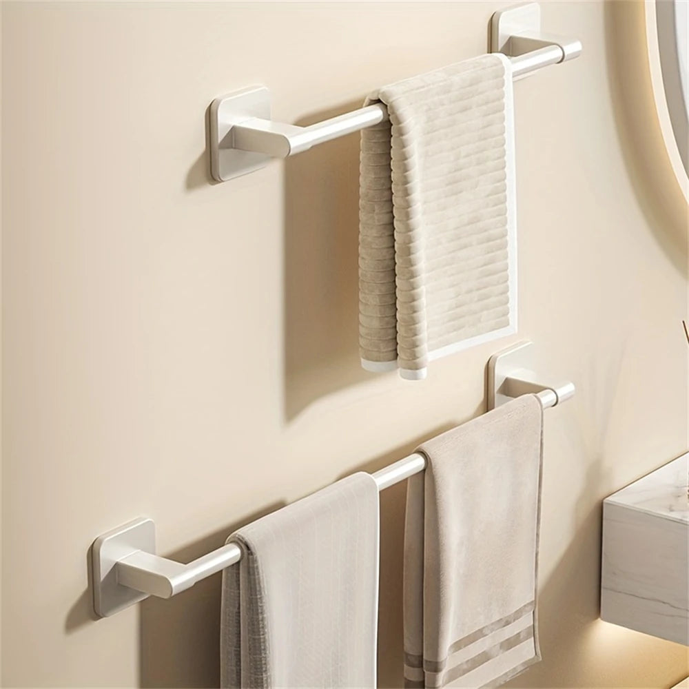 porte serviettes mural blanc moderne rayures horizontales adhésif facile aluminium 40cm 50cm 60cm