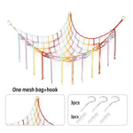 sac rangement hamac jouets macramé franges boho salon pliable respectueux environnement