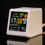 horloge numérique moderne horaire affichage lcd carrée rétroéclairée boutons tactiles minimaliste