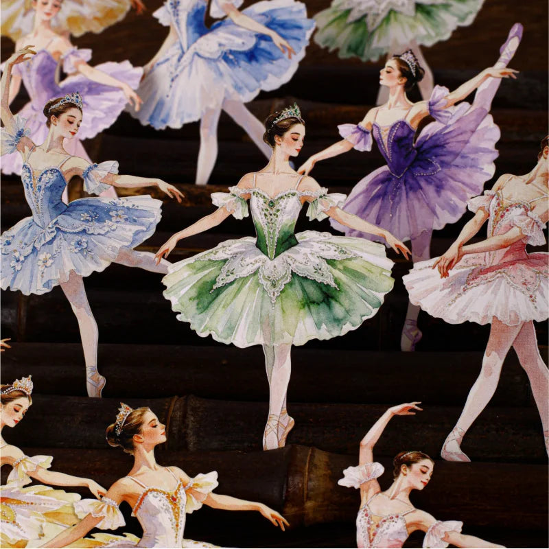 miniatures danseuses ballet tutus colorés coiffures élaborées clips scrapbooking diy
