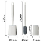 brosse wc moderne adhésif noir blanche poils durables plastique minimaliste