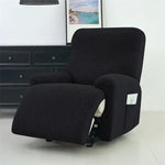 housse canapé inclinable gris jacquard moderne extensible poches fauteuil salon maison