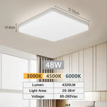 lampe led moderne blanc plat carré clips simple.surface 18w 24w 36w 48w