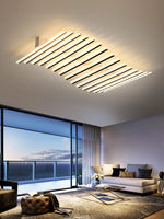 luminaire led moderne noir blanc minimaliste barreaux lisses opaques semi encastré