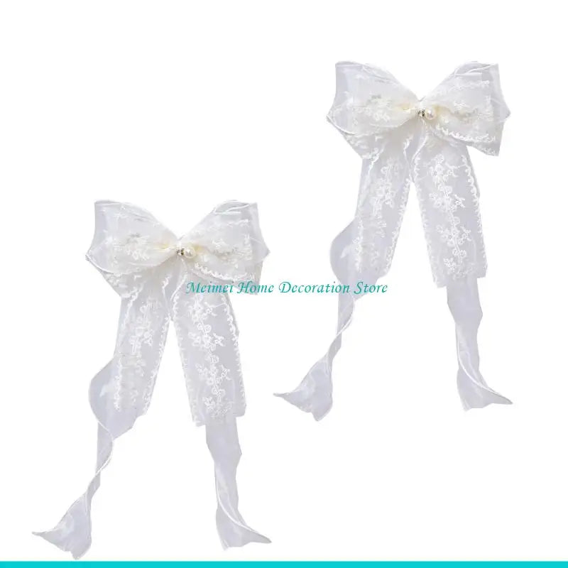 ruban décoratif soie blanc noir dentelle élégant classique moderne fenêtre attache pompon translucent
