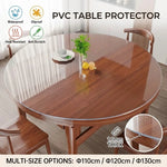 protège table transparent moderne clips 110cm 120cm 130cm imperméable cuisine restaurantextérieur