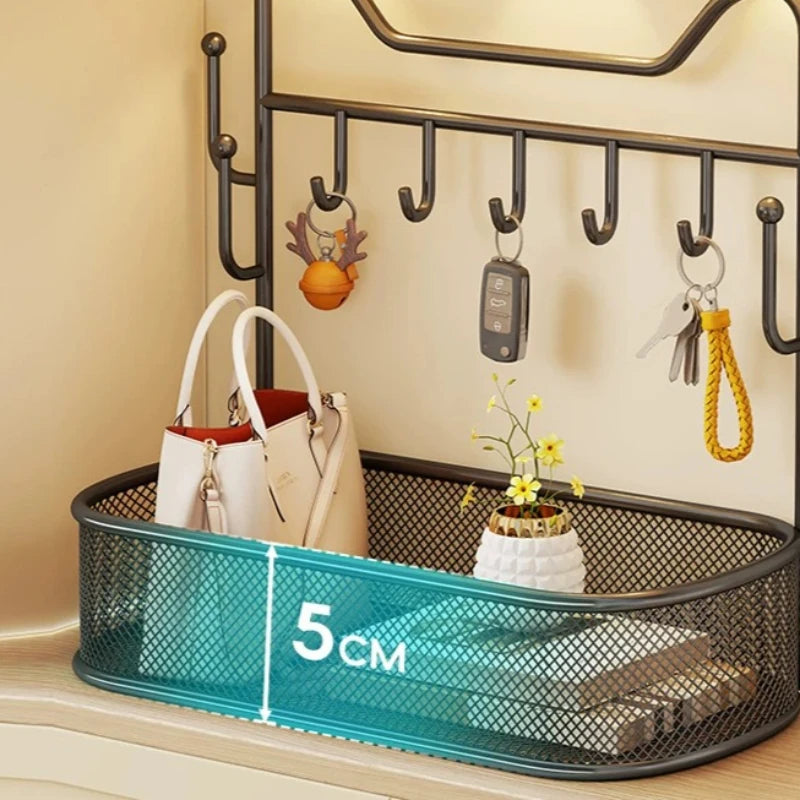 organisateur mural industriel noir crochets panier moderne rangement porte chambre