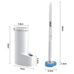 brosse toilette jetable 32 têtes remplacement moderne blanc bleu rond souple opaquet