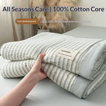 couette d'été coton 100 tissée rayures moderne blanche jacquard respirante été adultes maison