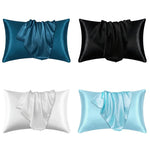 taie d'oreiller soie satinée moderne housse coussin décorative chambre coucher