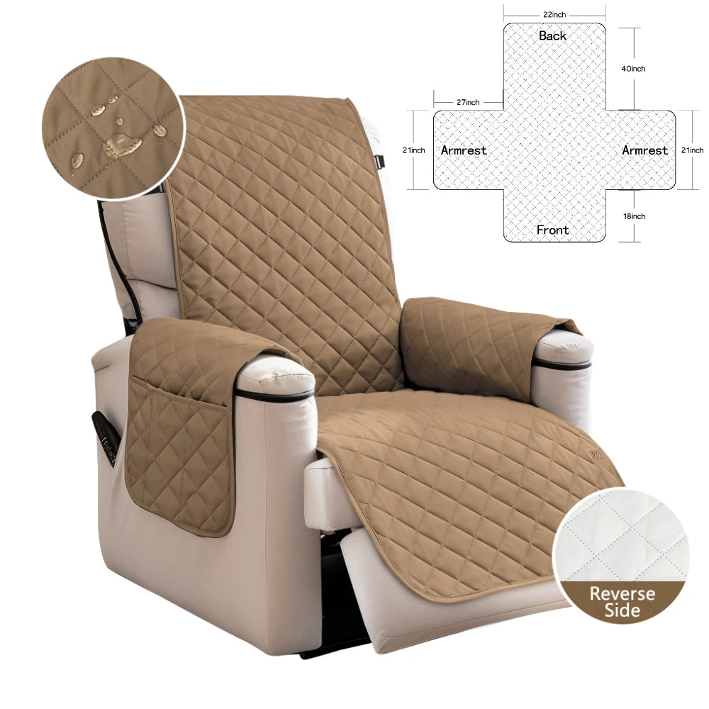 housses chaise gris beige quiltées boucles métalliques poche moderne lavable automne hiver