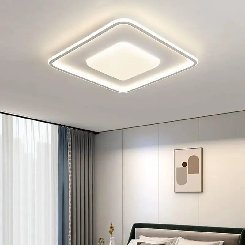 plafonnier led moderne blanc rectangulaire ovale nuage sans télécommande