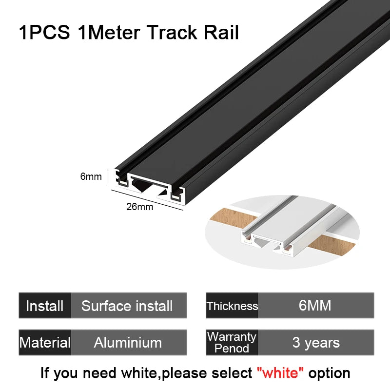 luminaire led rail magnétique noir moderne système éclairage intelligent intérieur ultra mince