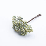 bouquets artificiels naturels vintage extérieurs branches accrochées fleurs boutons vert doré argenté rose six