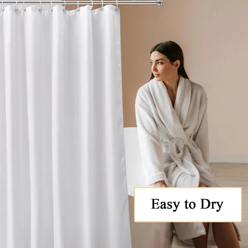 rideau douche gris moderne plissé imperméable crochets tringle rideaux minimaliste non transparent