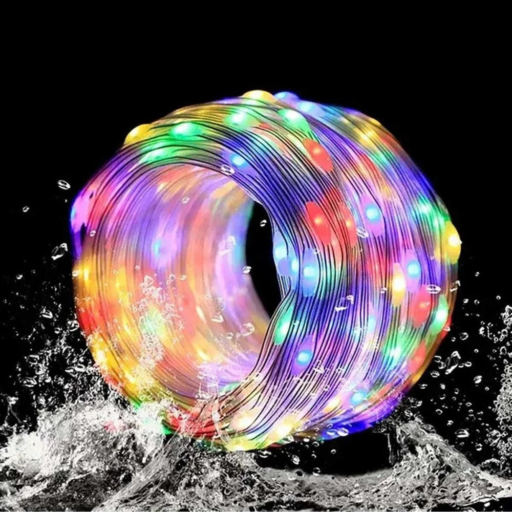 guirlande lumineuse solaire 100m 800led multicolor télécommande modes festif extérieur