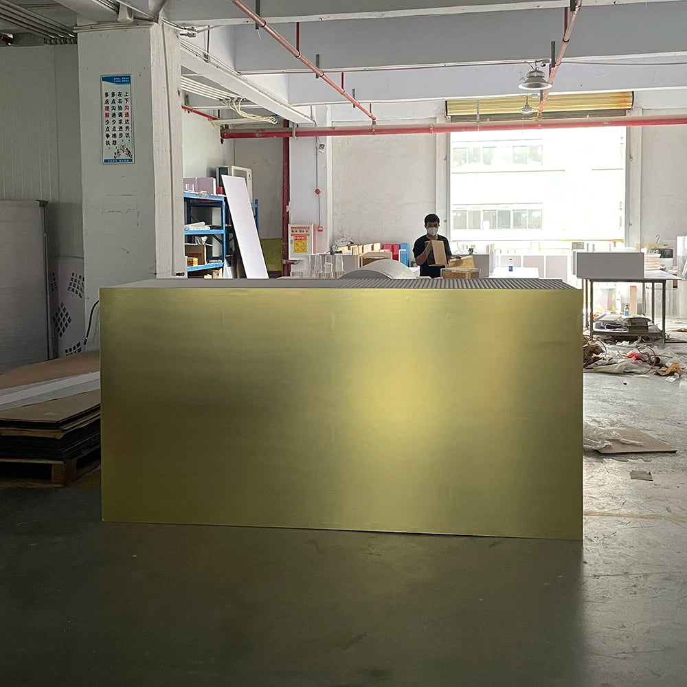 panneau séparation moderne rayures horizontales blanc jaune acrylique pvc opaquet autoinstallationintérieur decoration