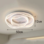 plafonnier led moderne blanc noir texture cristaux éclairage intérieur salon chambre coucher