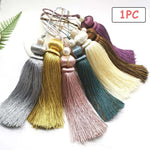 pompons tissu finement tressé couleur gris doré rose rouge vert bleu beige classiques rideaux