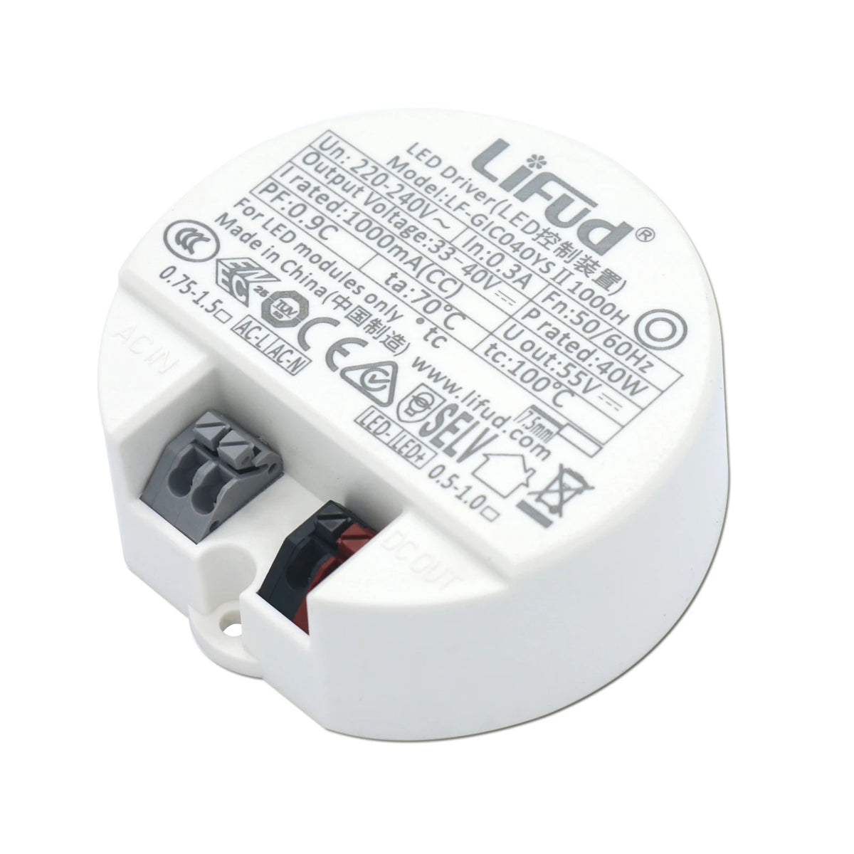 transformateur led 10w 12w 14w 18w 20w 30w 40w blanc certification rohs ccc moderne