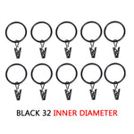 anneaux rideau métal clips décoration fenêtre moderne noir argent or