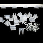 clips fixation ruban led transparent vis bande lumineuse neon flexible support blanc