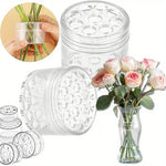 support fleurs transparent moderne perforé adhésif diy 2pcs 4pcs vase