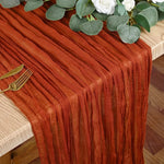 nappe decorative plissée semi transparente beige orange rouille vert olive rose echangement saisonnelle rustique