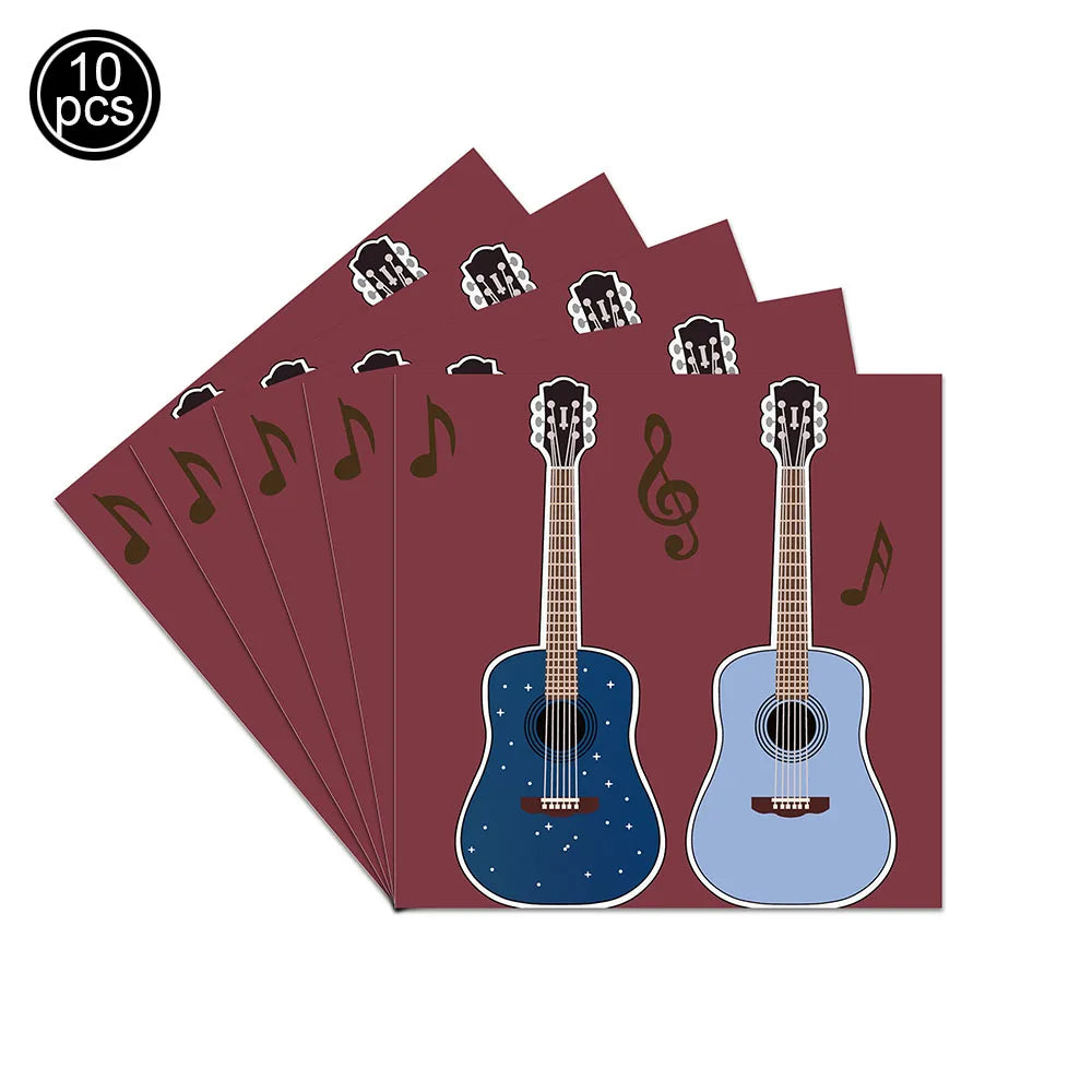 serviettes papier notes musicales fête anniversaire mariage décoration enfant simple moderne