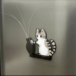 décoration réfrigérateur aimant chat dessin animé vase blanc cartoon